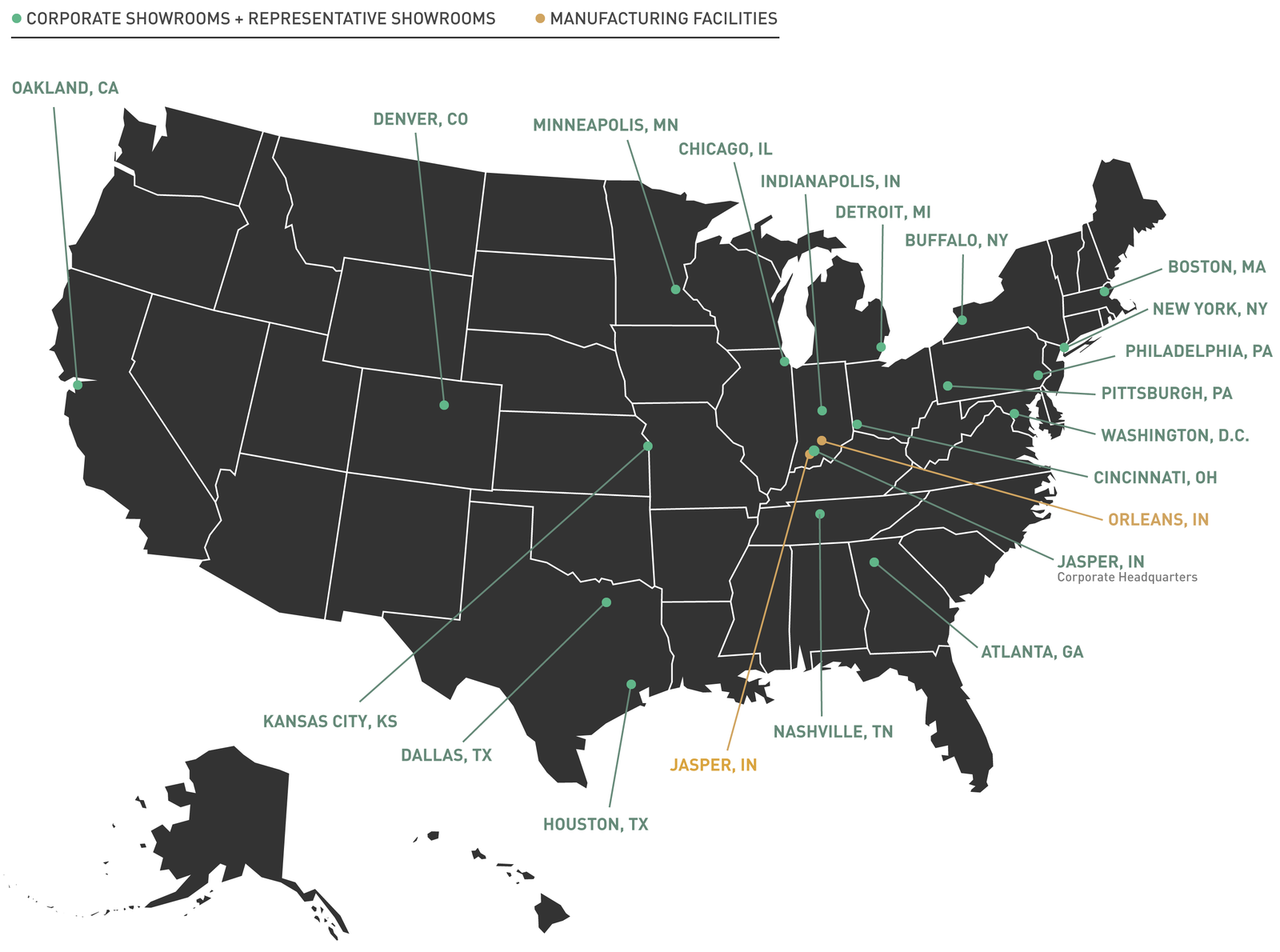 JSI Showroom Map one color
