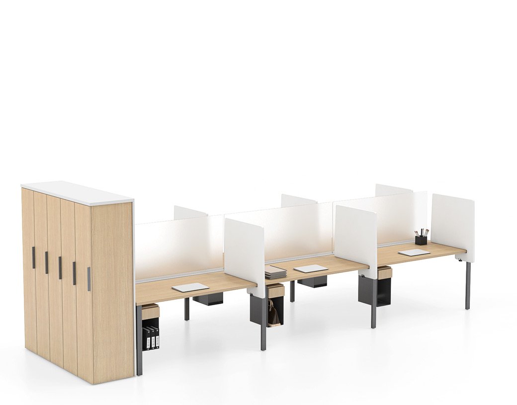Retrofit Outline Flux Open Plan Privacy with Lockers