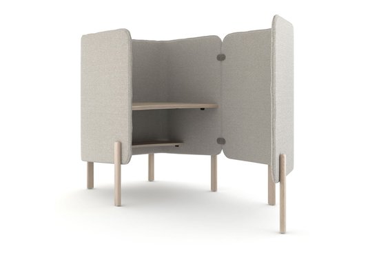 Cāav desk pod with privacy wing