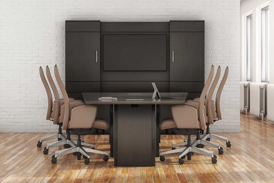 Bravado conference and media wall with Protocol swivel seating