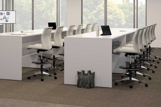 Proxy Swivel Stools with Reef Panel Tables